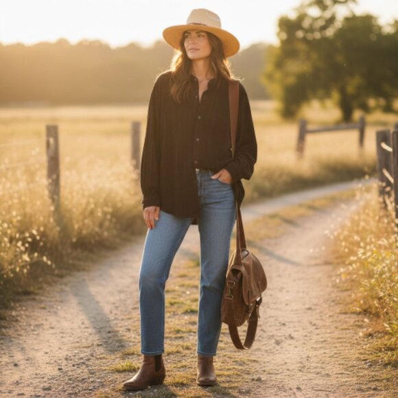 Vintage Golden Bear Suede Leather Oversized Shirt L - Picture 2 of 10
